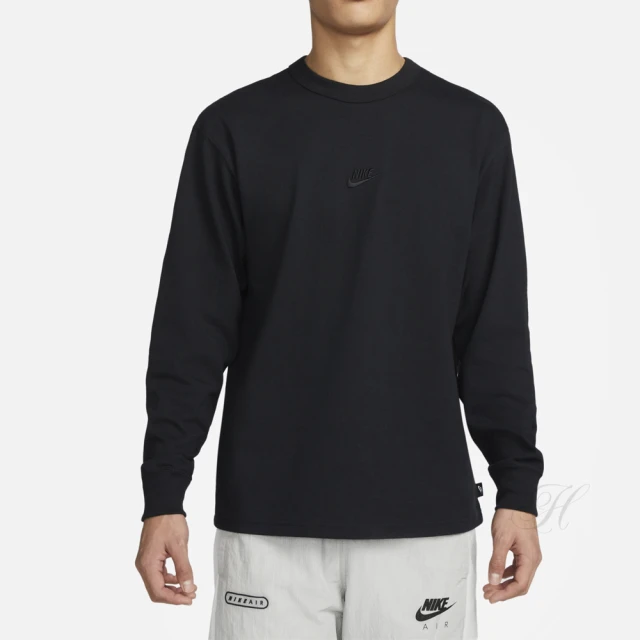 【NIKE 耐吉】上衣 男款 長袖上衣 運動 AS M NSW PREM ESSNTL SUST LS T 黑 DO7391-010