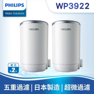 【Philips 飛利浦】日本原裝★5重超濾複合濾芯二入組(WP3922)