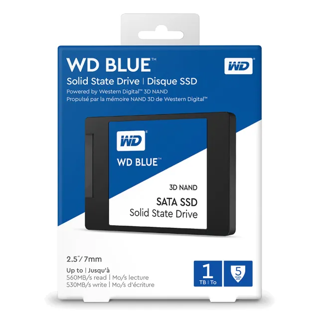 WD 威騰】藍標1TB 2.5吋7mm SATA 3D NAND 固態硬碟(WDS100T3B0A