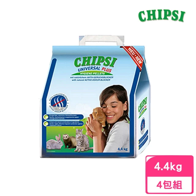 【CHIPSI】德國JRS 小動物用強力除臭環保木屑砂 4.4kg*4包組(J35)