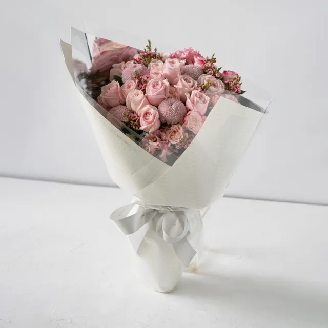 Cnflower 西恩 粉紅幕斯花束 送禮 買花 花禮 鮮花 祝福 Momo購物網 好評推薦 23年1月