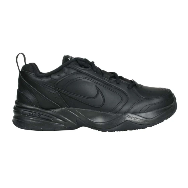 【NIKE 耐吉】AIR MONARCH IV 男女休閒運動鞋-經典 皮革 老爹鞋 黑(415445-001)