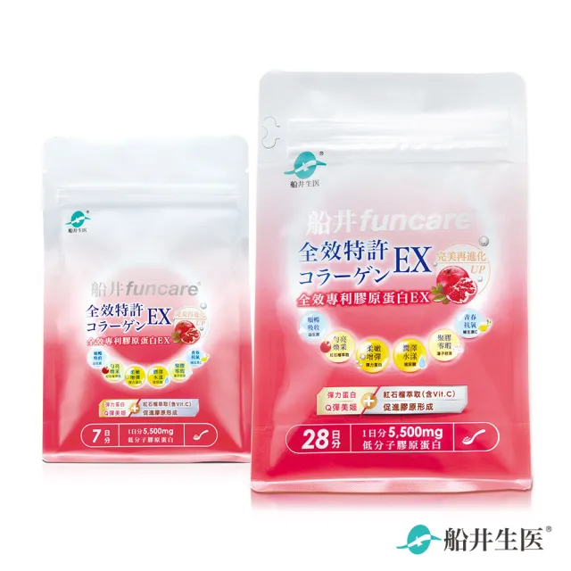 【funcare 船井生醫】全效專利膠原蛋白EX愛戀組1+1袋(共35日份)