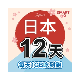 【Smart Go 商務旅遊上網卡】日本上網卡 12日12GB 4G上網 吃到飽上網SIM卡(KDDI訊號 免登記免預約開通)