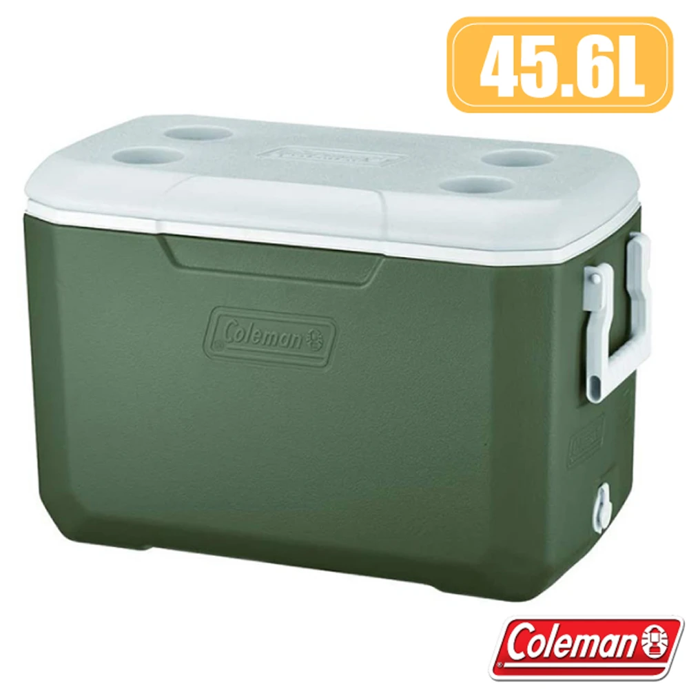 【Coleman】POLYLITE 大提把手提冰箱_45.6L 保冷保冰箱(CM-34686 綠橄欖)