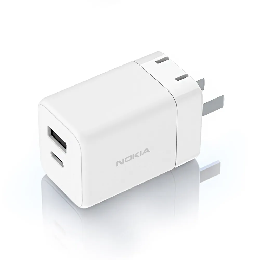【NOKIA】GaN氮化鎵PD充電器30W USB typeC雙孔快充(P6307)