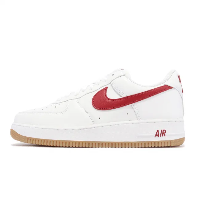 NIKE 耐吉】休閒鞋Air Force 1 Low Retro 白紅膠底復古男女鞋AF1