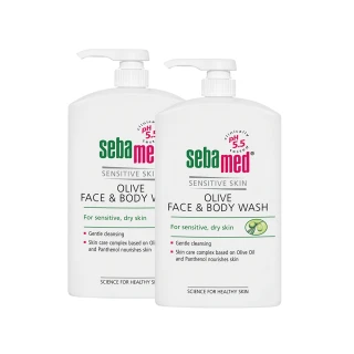 【SEBAMED 施巴】橄欖潔膚露1000mlx2 + 護潔露50ml