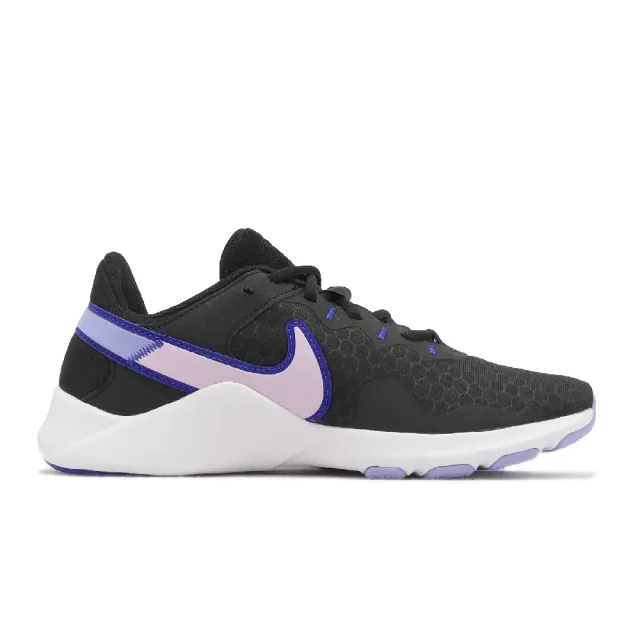 【NIKE 耐吉】訓練鞋 Wmns Legend Essential 2 女鞋 黑 紫 健身 穩定 運動鞋 多功能(CQ9545-009)
