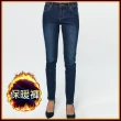 【BOBSON】女款低腰保暖紗刷毛小直筒褲(OL004-53)