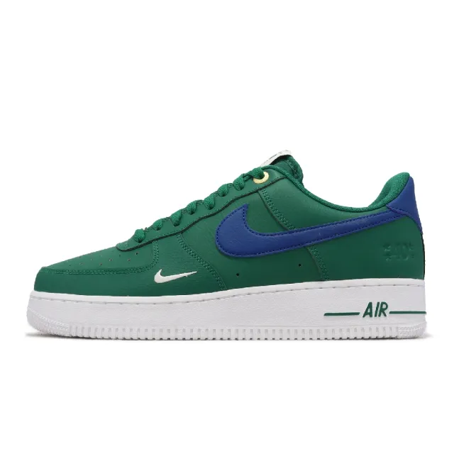 【NIKE 耐吉】休閒鞋 Air Force 1 07 LV8 綠 藍 白 AF1 40周年 男鞋 小勾(DQ7658-300)