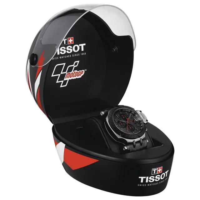 【TISSOT 天梭 官方授權】T-RACE MOTOGP賽車運動限量計時機械錶-48.8mm(T1154272705701)