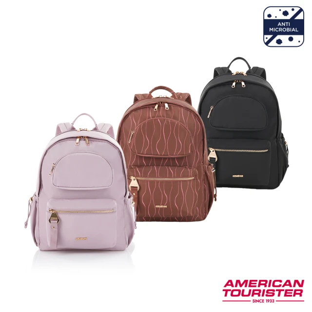 【AMERICAN TOURISTER 美國旅行者】ALIZEE DAY 日常休閒抗菌女性筆電後背包14吋(多色可選)