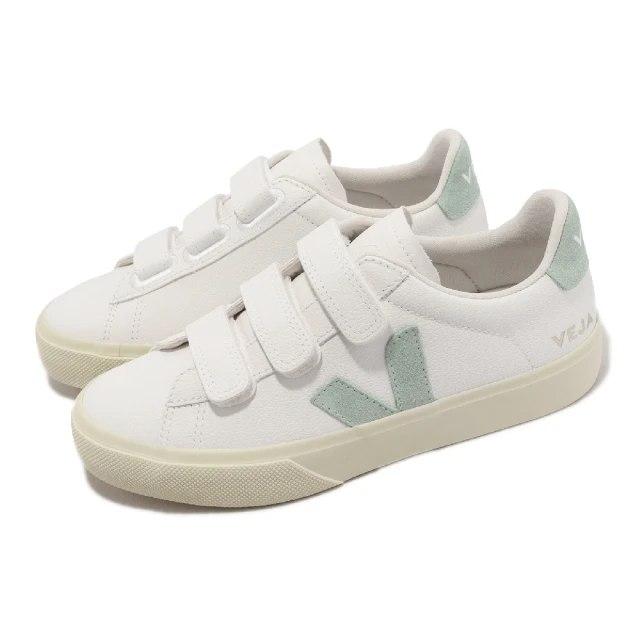 【VEJA】休閒鞋 Recife Logo Chromefree Leather 女鞋 白 藍 魔鬼氈 小白鞋(RC0592878A)