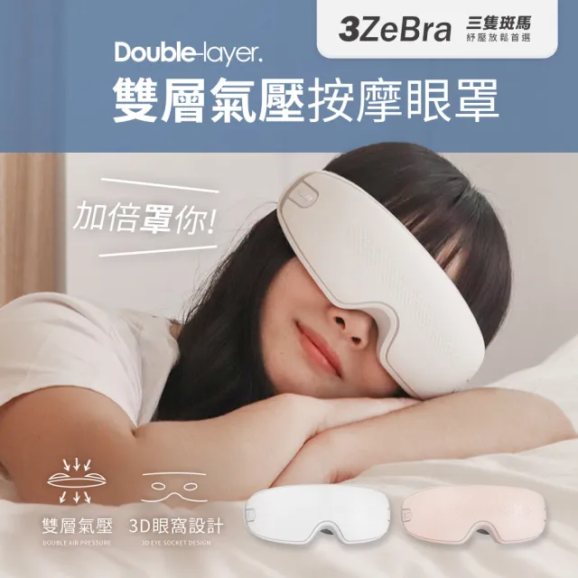 【3ZeBra】雙層氣壓深度按摩眼罩(眼部按摩器