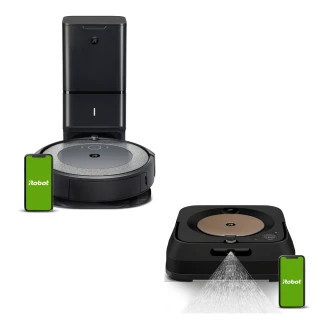 【iRobot】Roomba i3+ 自動集塵掃地機 送 Braava Jet m6 流金黑 拖地機器人 掃完自動拖地(保固1+1年)