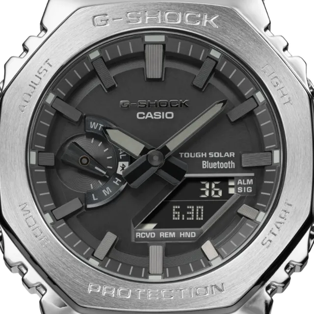 CASIO 卡西歐】G-SHOCK全金屬系列太陽能藍牙GM-B2100D-1A - momo購物網