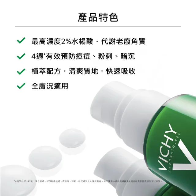 【VICHY 薇姿】買50送30★水楊酸植萃奇蹟精華50ml 年度限定組B(66折/極效控油)