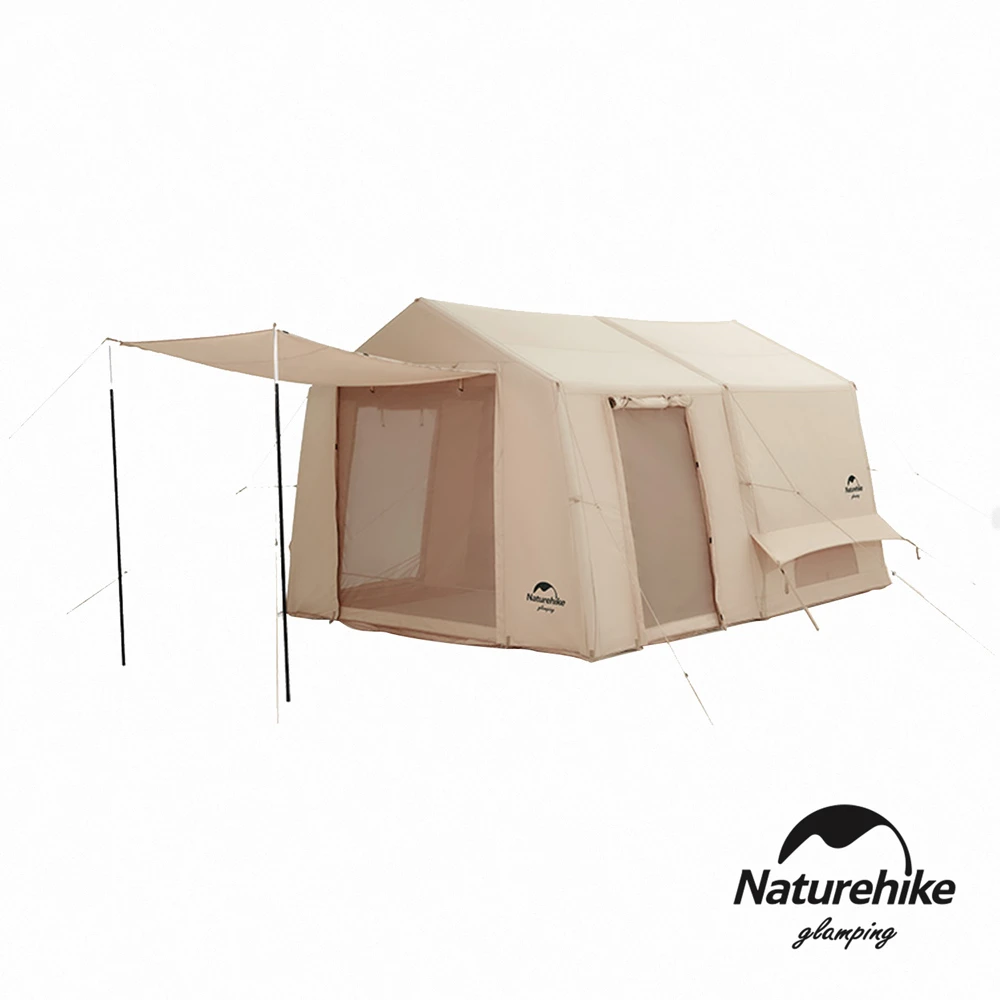 【Naturehike】亙Air 輕奢風一室一廳2-3人棉布充氣帳篷 12X ZP011(台灣總代理公司貨)