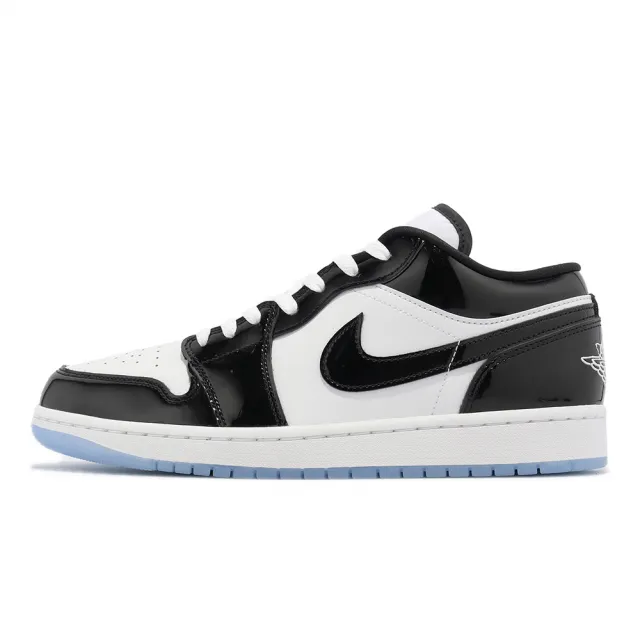 【NIKE 耐吉】Air Jordan 1 Low SE Concord 漆皮 黑 白 熊貓配色 男鞋 AJ1 休閒鞋(DV1309-100)