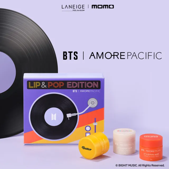 【LANEIGE 蘭芝】BTS  I  AMOREPACIFIC 晚安唇膜潮流特別版 8g*3