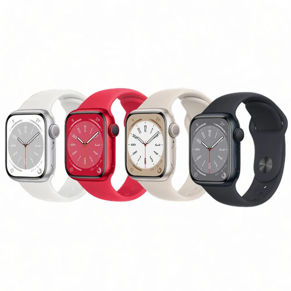 【Apple 蘋果】Watch Series 8 45公釐鋁金屬錶殼搭配運動型錶帶(GPS版)