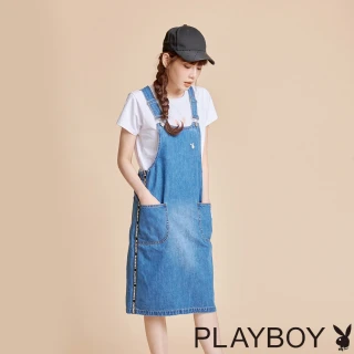 【PLAYBOY】牛仔吊帶裙(藍色)