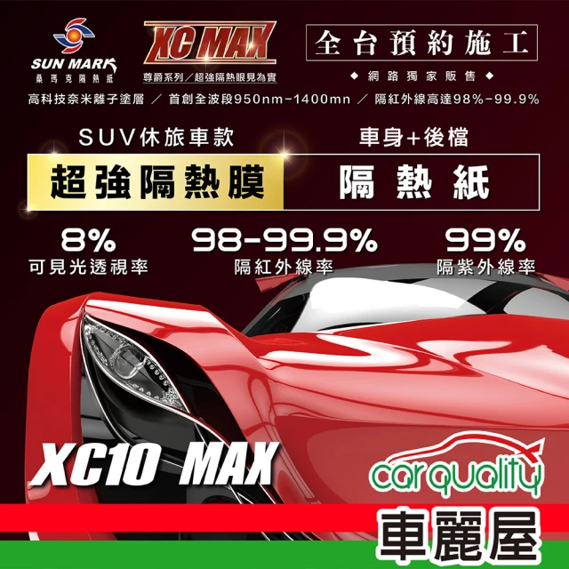 【SUN MARK 桑瑪克】隔熱紙 桑瑪克 尊爵XC10 MAX 車身 休旅車_送安裝(車麗屋)