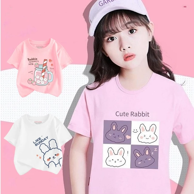 【Baby 童衣】女童短袖上衣 女寶寶可愛印花上衣 圓領短袖T-shirt 89033(共３款)