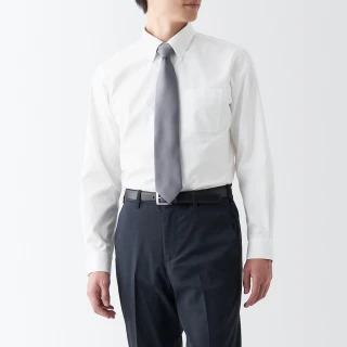 【MUJI 無印良品】男有機棉免熨燙扣領長袖襯衫(共4色)