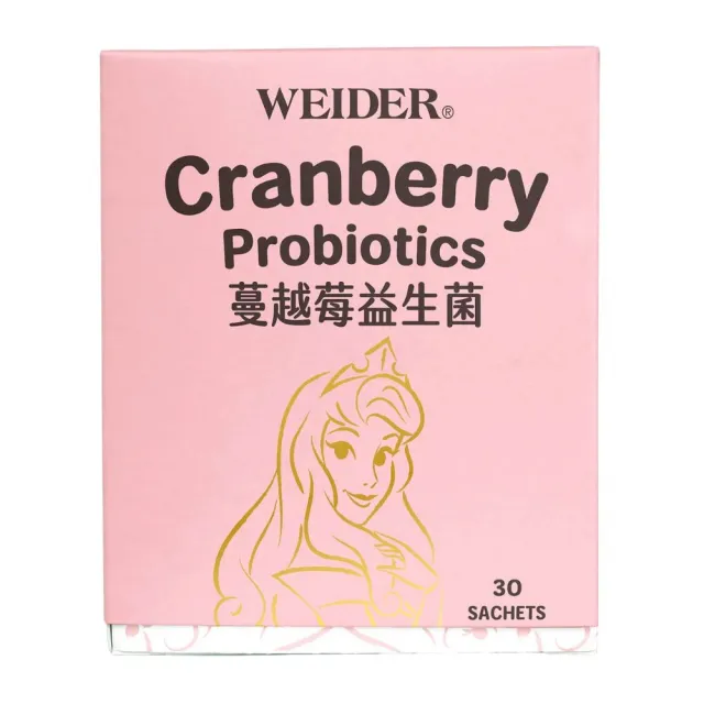 【WEIDER 威德】迪士尼 蔓越莓益生菌30包/盒(Cran-Max蔓越莓-34倍高濃縮+專利菌株)