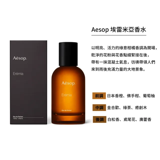 【Aesop】香水50ml 喀斯特/米拉塞蒂/埃雷米亞/艾底希思(多款任選.平行輸入)