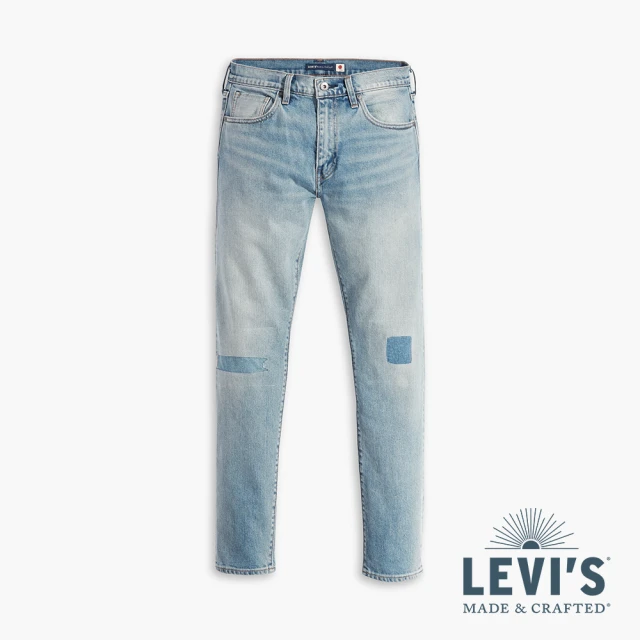 【LEVIS】LMC MOJ頂級日本布 男款 上寬下窄 512低腰修身窄管牛仔褲/頂級靛藍赤耳/精工補丁 人氣新品