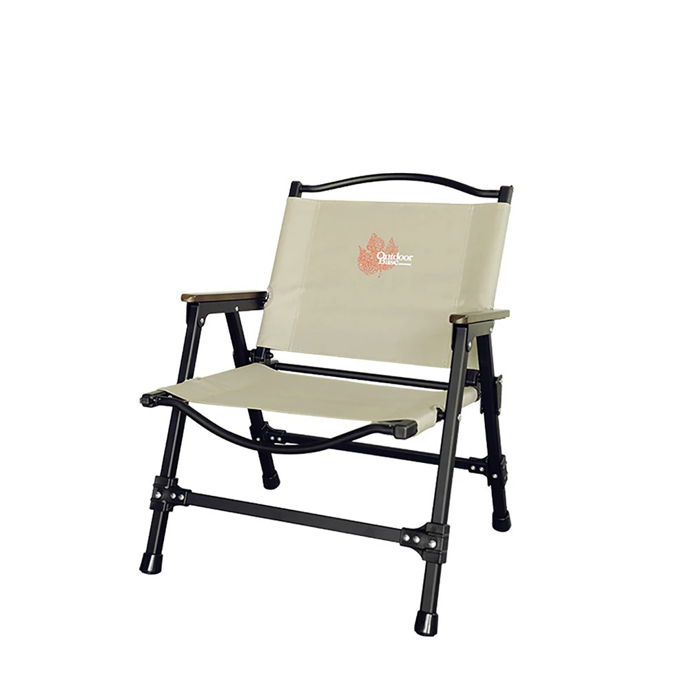 【Outdoorbase】Z1逐夢星空折疊椅-黑色沙棕色(折疊椅 露營椅 月亮椅 鋁合金折疊椅)