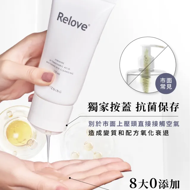 【Relove】傳明酸私密美白清潔120mlX3入(私密處清潔 草本玫瑰調 28天有效美白)