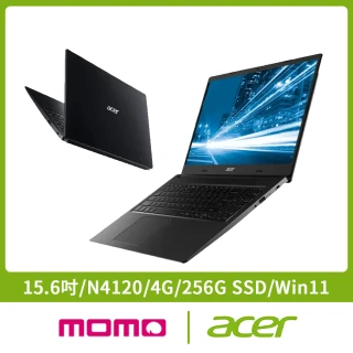 【Acer 宏碁】15.6吋超值文書筆電(Aspire 3 A315-34-C5PN/N4120/4G/256G SSD/W11)