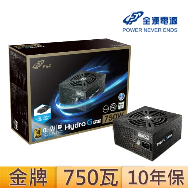 【FSP 全漢】HYDRO G PRO 750W 金牌 全模組化 電源供應器(HG2-750 16PIN)