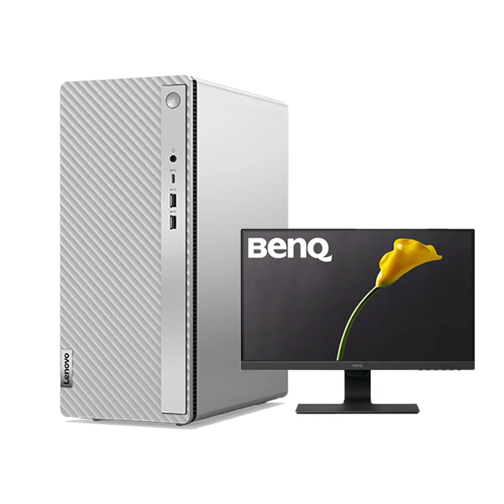 【+24型BenQ護眼螢幕】Lenovo IdeaCentre 5 Noon ES 桌上型電腦-90T3005XTW(I5-12400F/8G/512G/MAX100/W11)