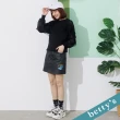 【betty’s 貝蒂思】蕾絲裝飾雪紡袖針織衫(黑色)