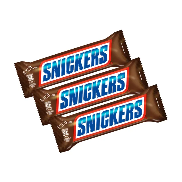 【Snickers 士力架】花生巧克力3入組(50g/單支)