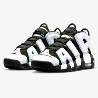 【NIKE 耐吉】籃球鞋 女鞋 大童 運動鞋 包覆 緩震 AIR MORE UPTEMPO GS 黑白 DQ6200-001