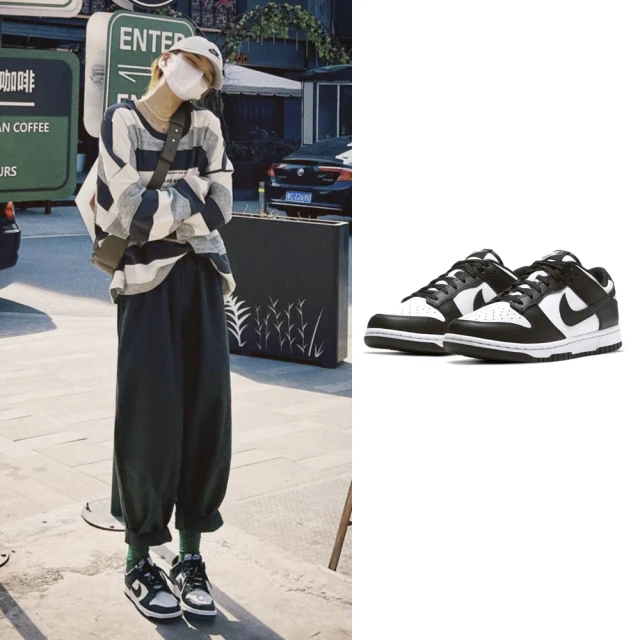 【NIKE 耐吉】Nike Dunk Low WHITE BLACK 黑白 熊貓 女生 經典 休閒鞋 DD1503-101(DD1503-101)