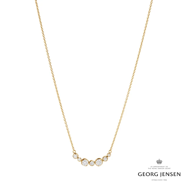 【Georg Jensen 喬治傑生】GJS 項鏈(18K黃金 鑽石 項鏈)