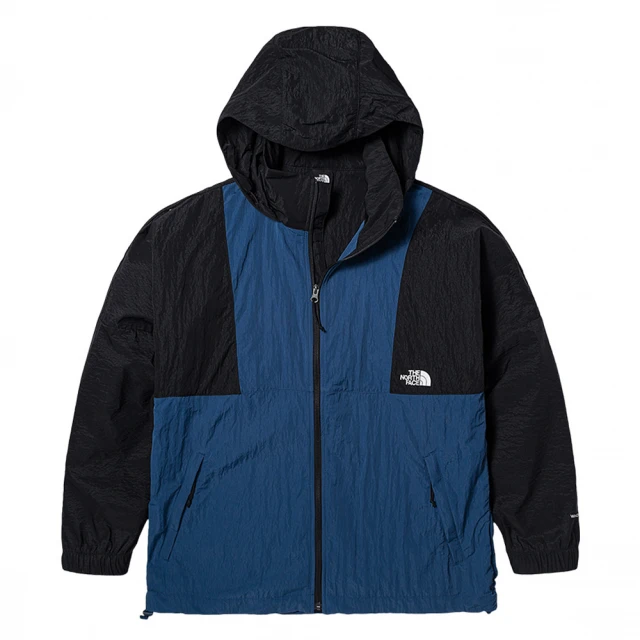 【The North Face】外套 男款 運動連帽外套 防風 防潑水 防曬 M CRINKLE WOVEN WIND JKT 黑藍 NF0A7WDMMPF