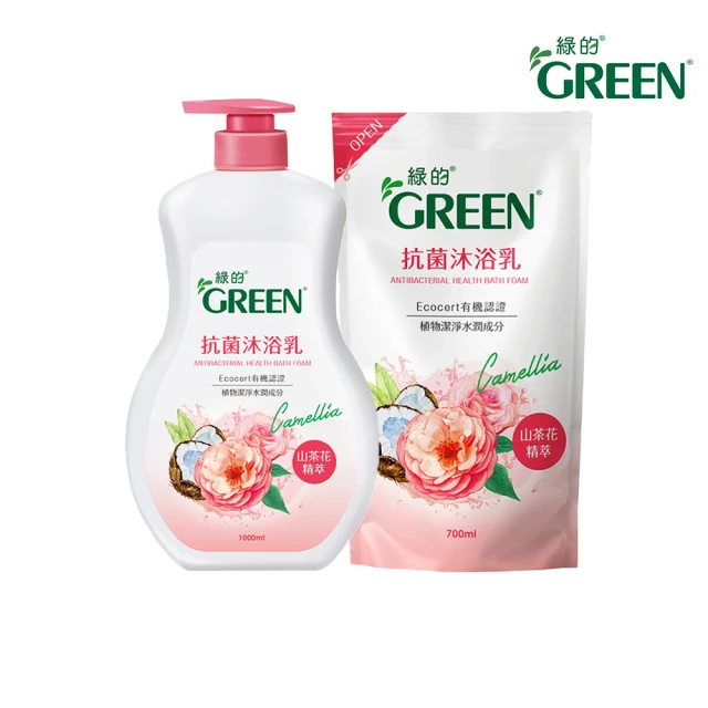 Green 綠的 抗菌沐浴乳加侖桶3800ml(綠茶精油/百