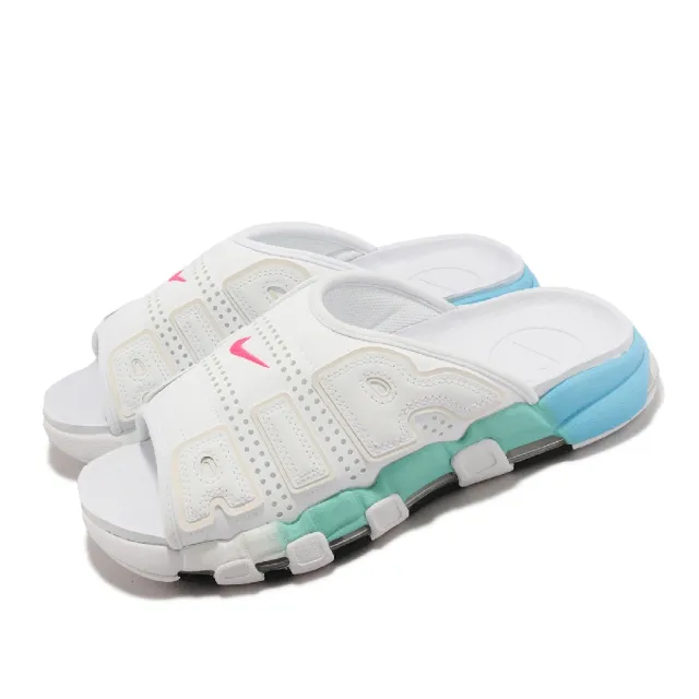 NIKE 耐吉】拖鞋Air More Uptempo Slide 男鞋女鞋白藍綠運動拖鞋大AIR