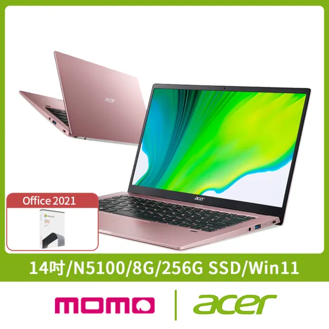 Acer】Office 2021組☆14吋超值輕薄窄邊框筆電(SF114-34/N5100/8G/256G