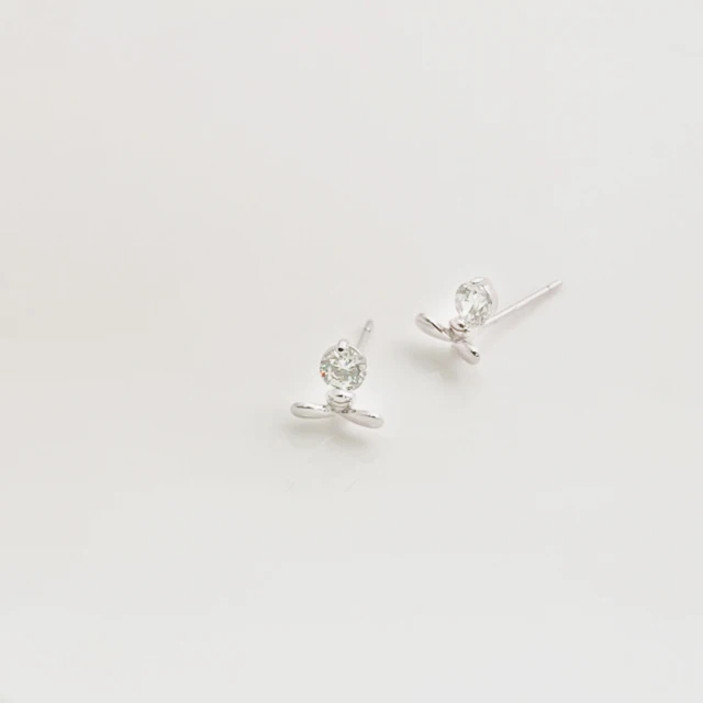 【Niloe】純銀耳環 鑲鑽耳環 針式耳環 女款創新設計(針式耳環 純銀耳環 多尺寸)