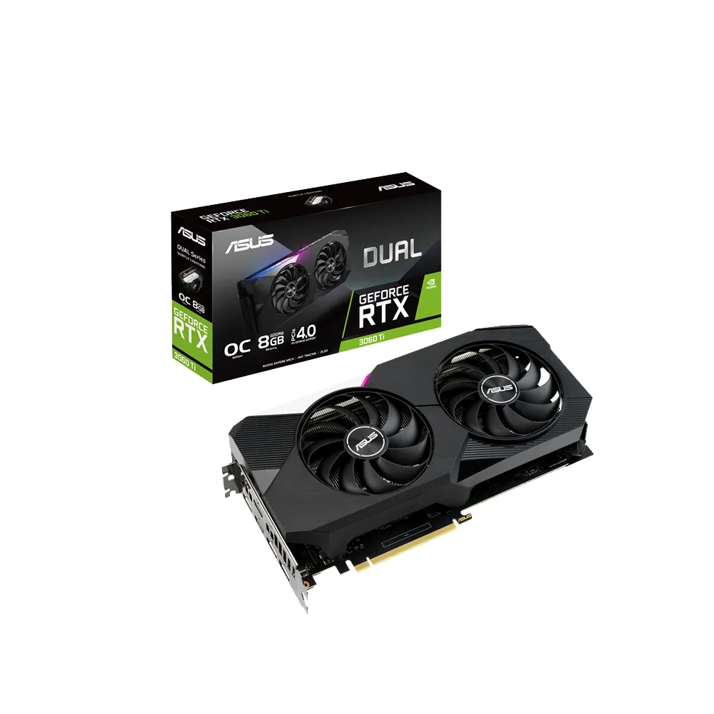 ASUS 華碩】Dual GeForce RTX3060 Ti V2 OC 超頻版8GB GDDR6顯示卡