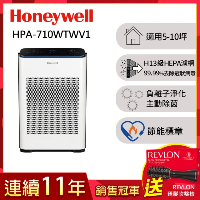 【Honeywell】抗敏負離子空氣清淨機HPA-710WTWV1(適用5-10坪｜小敏)